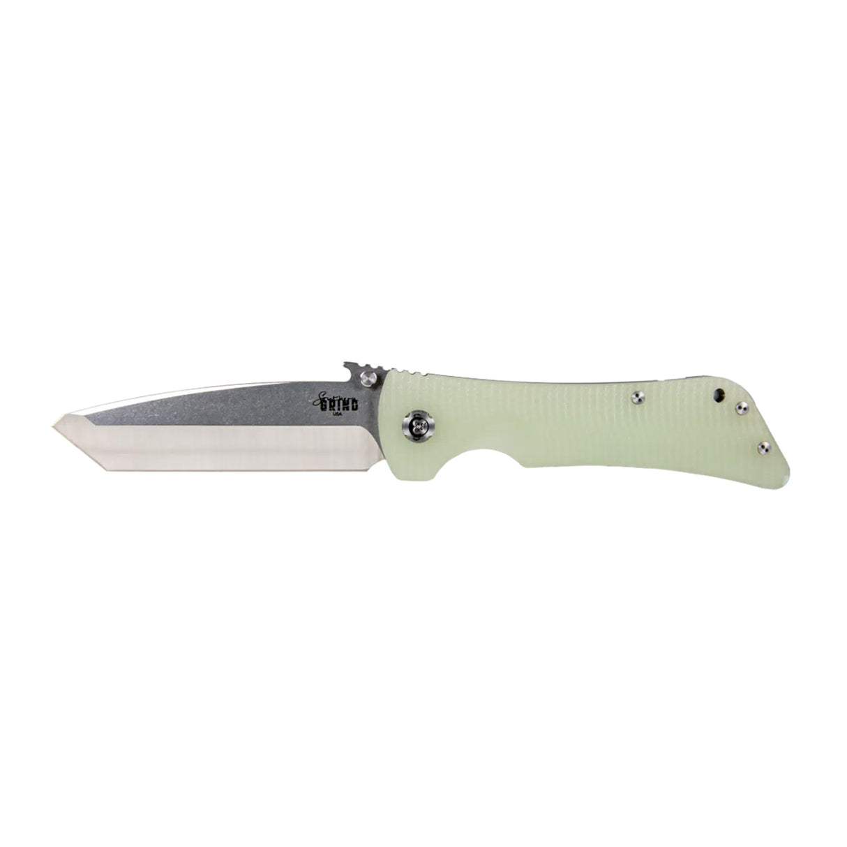 Southern Grind SG02050009 Bad Monkey4" Folding Tanto Plain Satin 14C28N Steel Blade/5.25" Jade Ghost Green G10 Handle Includes Pocket Clip