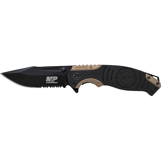 BTI M&P CLIP FOLDER BLACK AND GOLD HANDLE