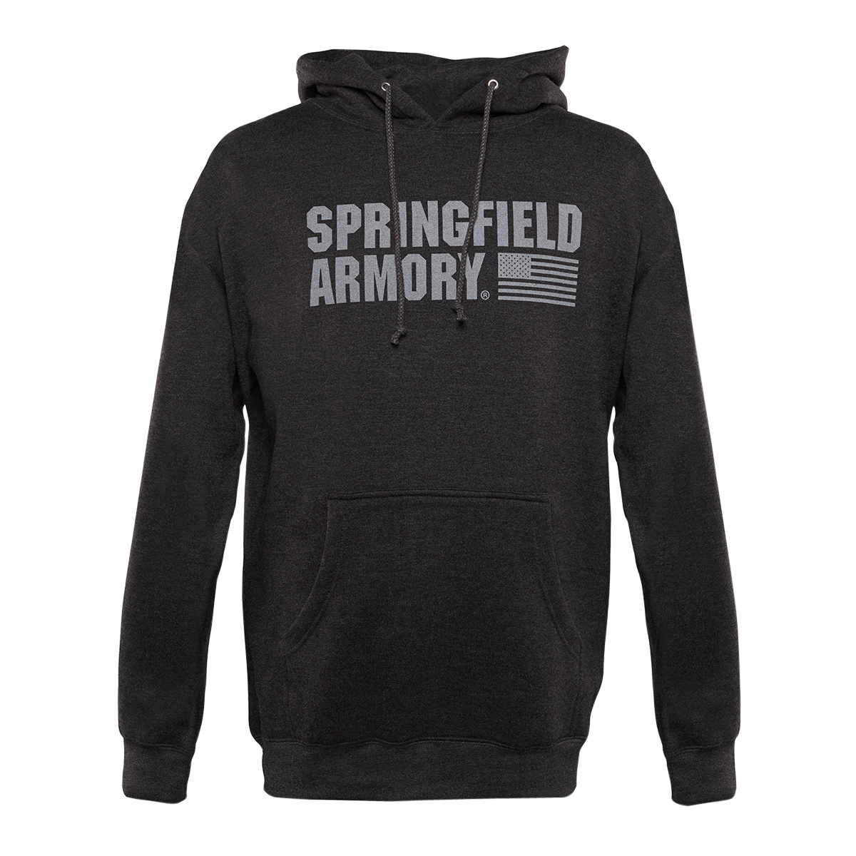 Springfield Armory GEP1663S Springfield Flag Logo Men's Charcoal Gray Long Sleeve Small