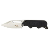 S.O.G SOGNB1012CP Instinct2.30" Fixed Clip Point Plain Satin Polished 5Cr15MoV SS Blade Black/Silver G10/SS Handle Includes Sheath