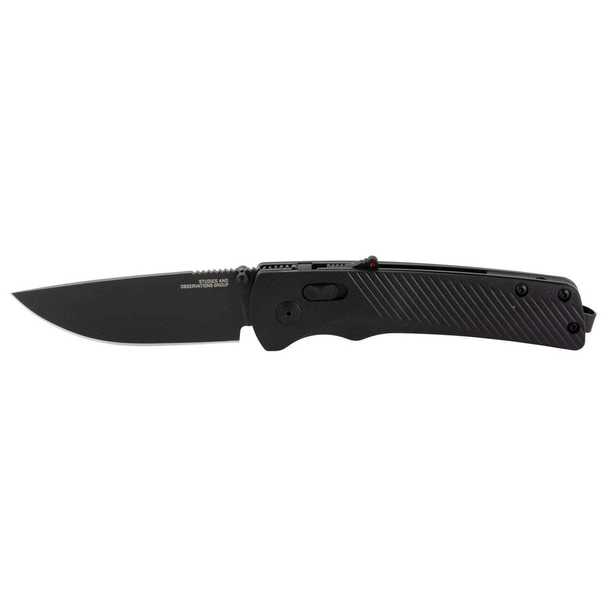 S.O.G SOG11180141 Flash AT 3.45" Folding Plain Black TiNi Cryo D2 Steel Blade/ Blackout GRN Handle Includes Pocket Clip