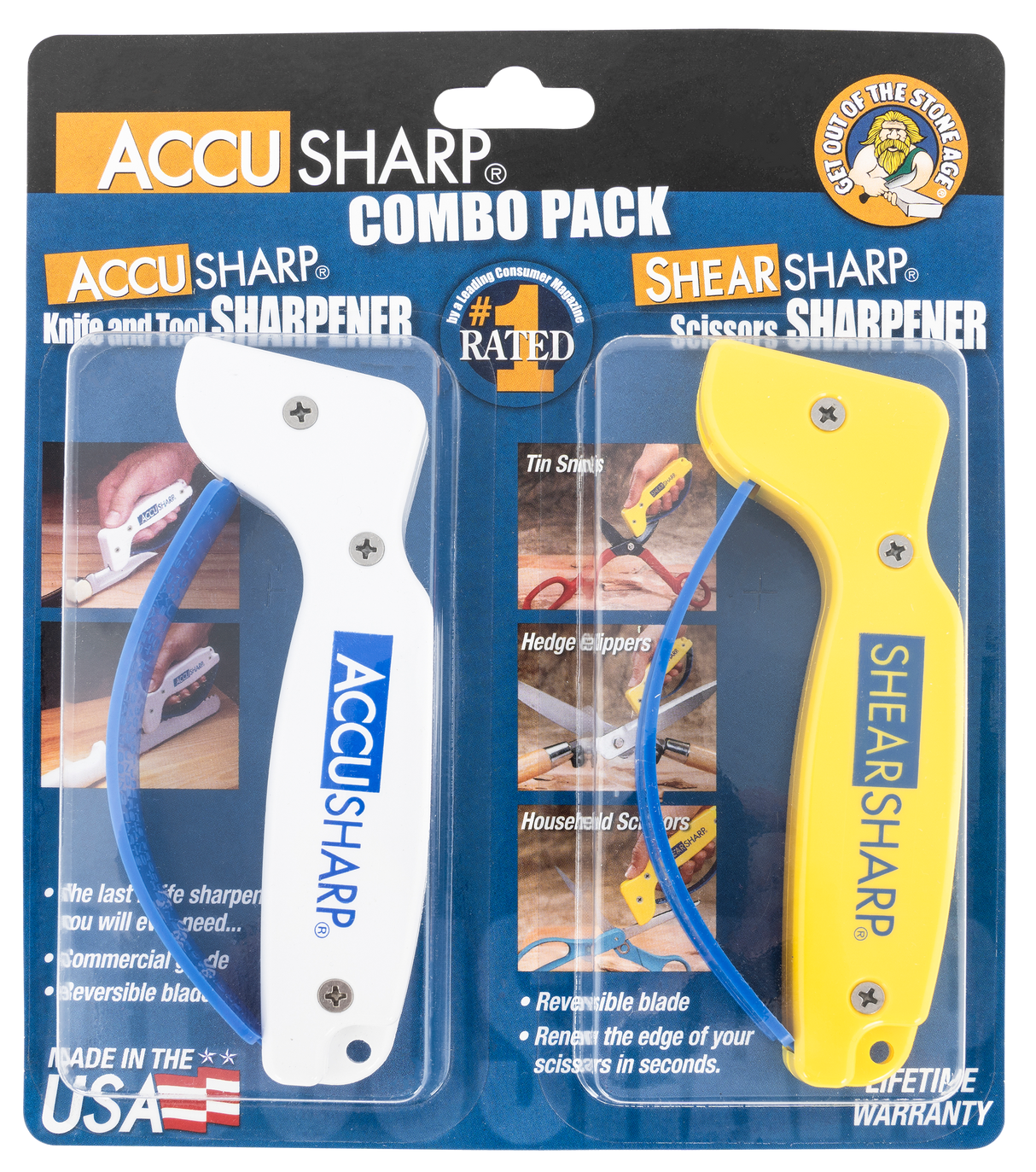 AccuSharp 012C ShearSharp Combo Diamond Tungsten Carbide Sharpener Combo