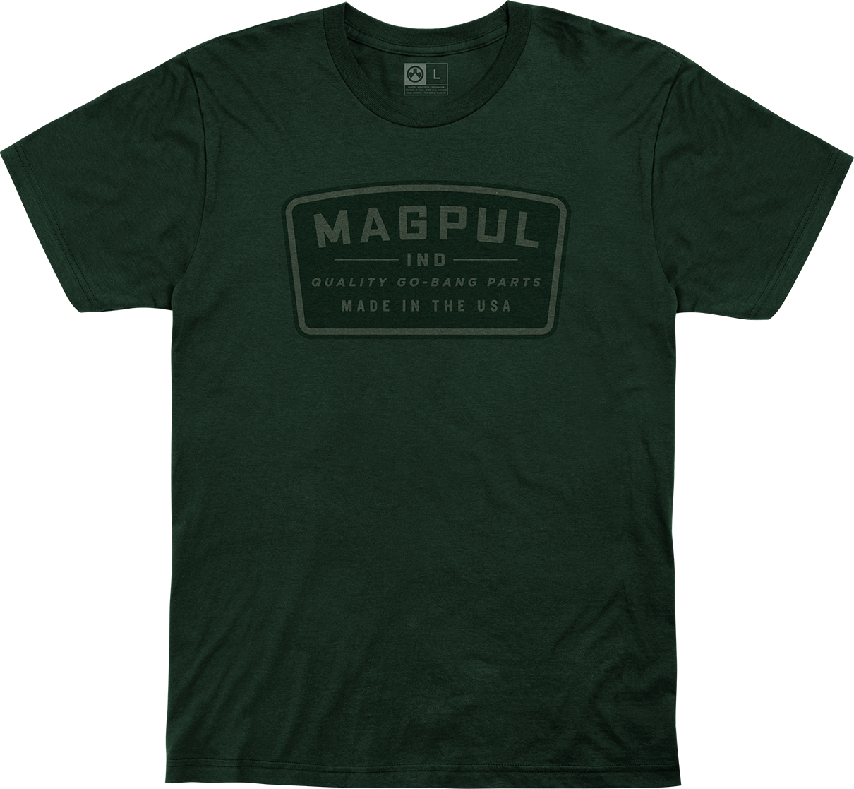 Magpul MAG1111-301-S Go Bang PartsForest Green Cotton Short Sleeve Small