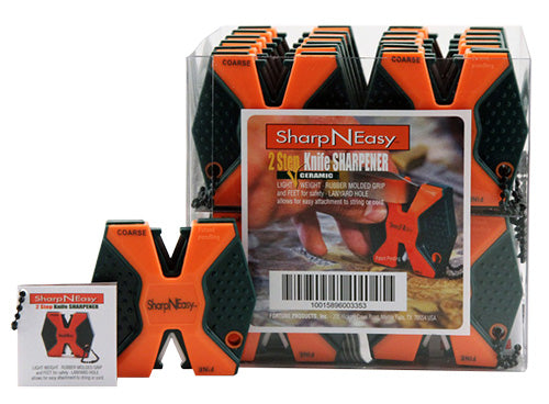 AccuSharp 335CD SharpNEasy 2-Step Sharpener Hand Held Fine/Coarse Ceramic Stone Sharpener Black/Orange Plastic 24