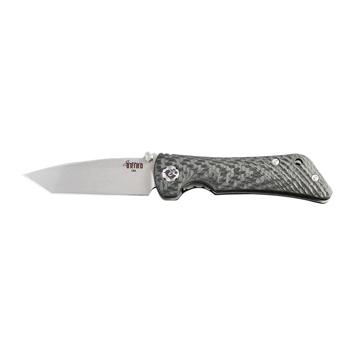 Southern Grind SG06050008 Spider Monkey3.25" Folding Tanto Plain Satin S35VN SS Blade 4.19" Black Textured Carbon Fiber Handle Includes Pocket Clip