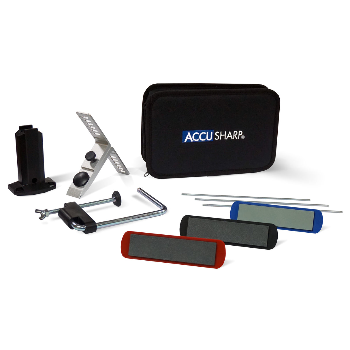 AccuSharp 060C 3-Stone Precision Set Coarse/Medium/Fine Diamond, Alumina, Ceramic Sharpener Multi Color