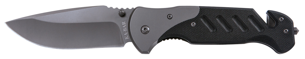 Ka-Bar 3085 Coypu3.75" Clip Point Plain 5Cr15 Stainless Steel G10 Black Handle Folding