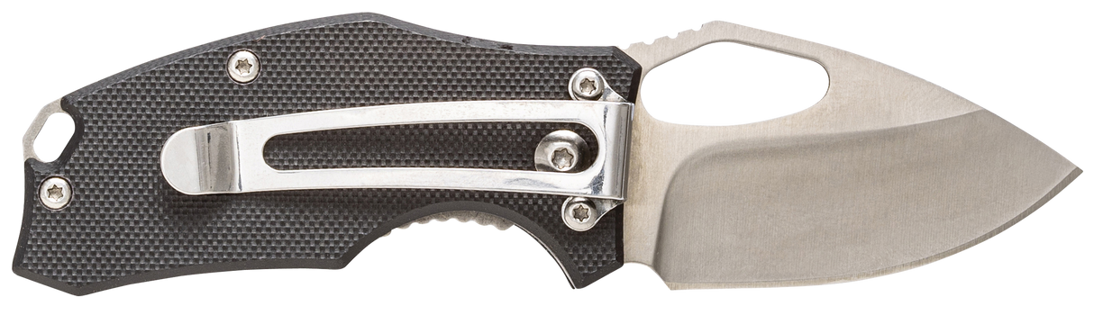 Smiths Products 51119 Lil Choncho2.20" Folding Drop Point Plain Polished 400 SS Blade/Black G10 Handle Includes Pocket Clip