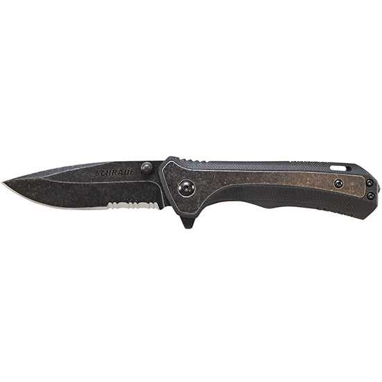 BTI SCHRADE FOLDER BLACK STONE WASH