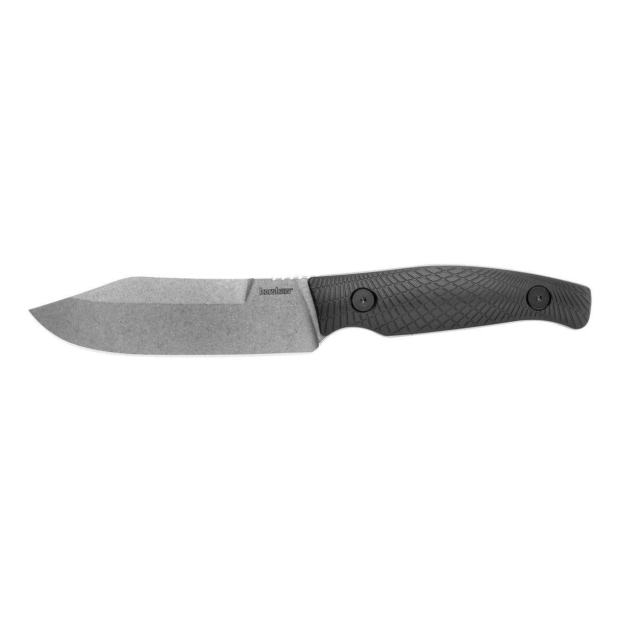 Kershaw Camp 5, 4.75" Fixed Blade Knife, Clip Point, Plain Edge, 1083 D2 Steel, Black Glass-Filled Nylon Handle