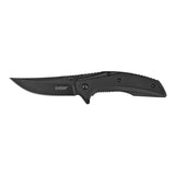 Kershaw OURIGHT-BLACK, Folding Knife, Plain Edge,