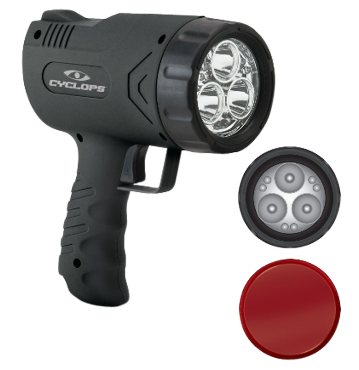 Cyclops Sirius 500 Handheld Spotlight LED with Rechargeable Battery Polymer Black