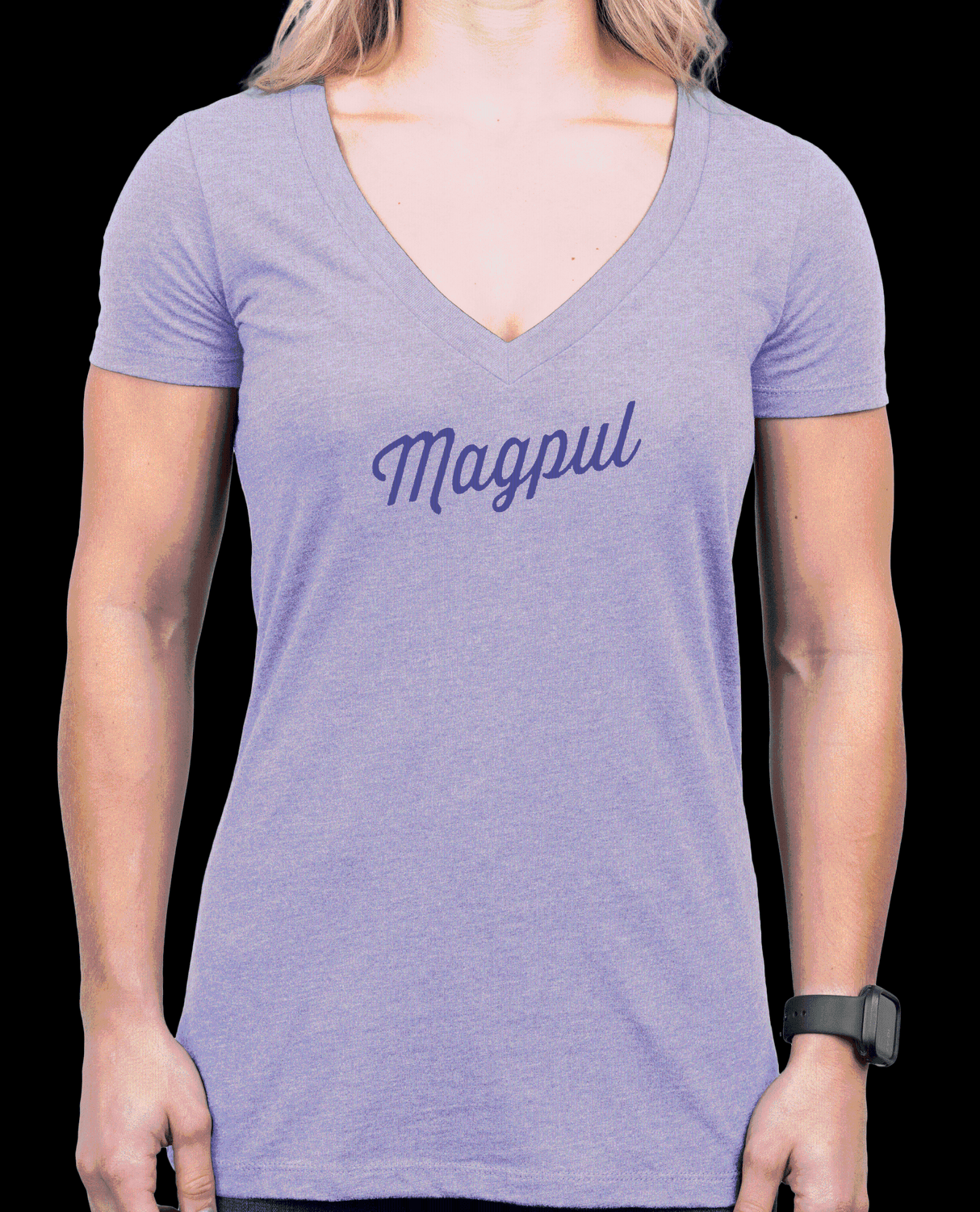 Magpul MAG1336-530-L Rover Script Women's Orchid Heather Cotton/Polyester Short Sleeve Large