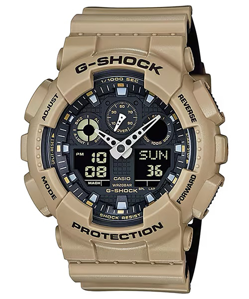 G-shock/vlc Distribution G-shock, Gshock Ga100l8a Tactical Xl Beige