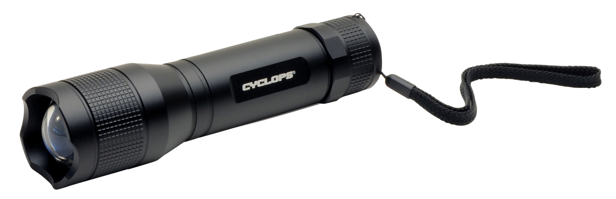 Cyclops TF-800 Lumen Flashlight LED with 6 AA Batteries Aluminum Black