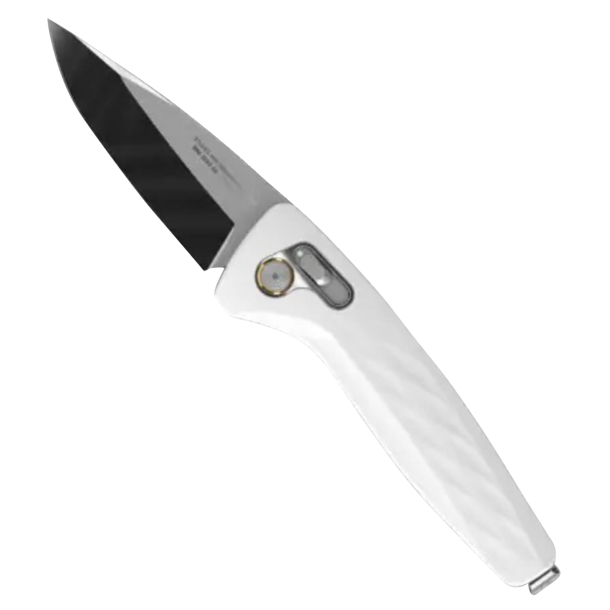 S.O.G SOG12730557 One-Zero XR 3.10" Folding Plain Black Chrome Cryo CPM S35VN Steel Blade/ White Sculpted Aluminum Handle