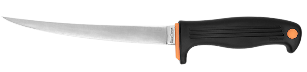 Kershaw 1257X Clearwater7" Fixed Fillet Plain Satin 420J2 SS Blade Black Co-polymer Handle Includes Sheath