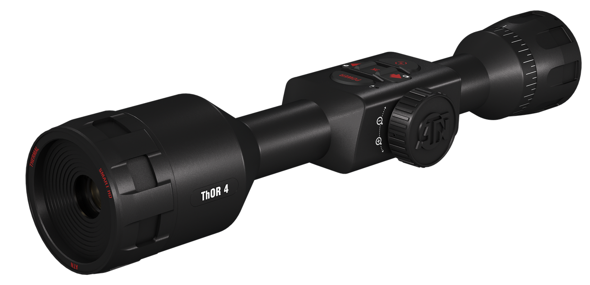 ATN TIWST4642A Thor 4 640 Thermal Rifle Scope Black Anodized 1.5-15x Multi Reticle 640x480 Resolution Features Rangefinder