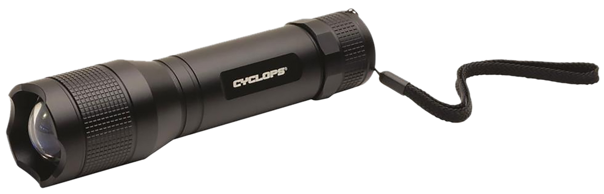 Cyclops TF-1500 Lumen Flashlight LED with 6 AA Batteries Aluminum Black