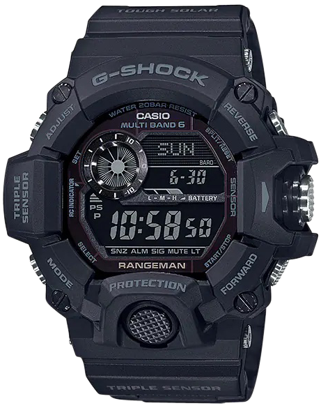 G-shock/vlc Distribution G-shock, Gshock Gw94001b Tactical Rangeman Solar Blkout