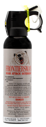 Sabre FBAD03 Frontiersman Bear Spray Effective 30 ft 7.90 oz Aerosol Repels Bears