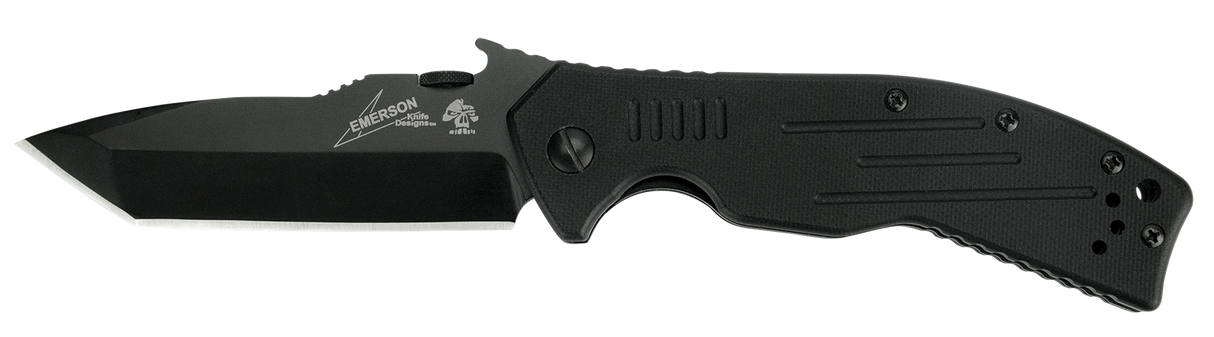 Kershaw 6044TBLK CQC 8K 3.50" Folding American Tanto Plain Black Oxide 8Cr14MoV SS Blade Black G10 Handle Includes Pocket Clip