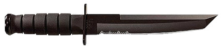 Ka-Bar 1245 Tanto8" Fixed Tanto Part Serrated 1095 Cro-Van Blade/Black Kraton G Handle Includes Sheath