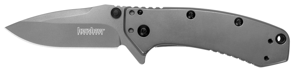 Kershaw 1555TI Cryo2.75" Folding Drop Point Plain Gray TiN 8Cr13MoV SS Blade Gray PVD Stainless Steel Handle Includes Pocket Clip