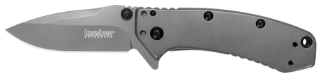 Kershaw 1555TI Cryo2.75" Folding Drop Point Plain Gray TiN 8Cr13MoV SS Blade Gray PVD Stainless Steel Handle Includes Pocket Clip