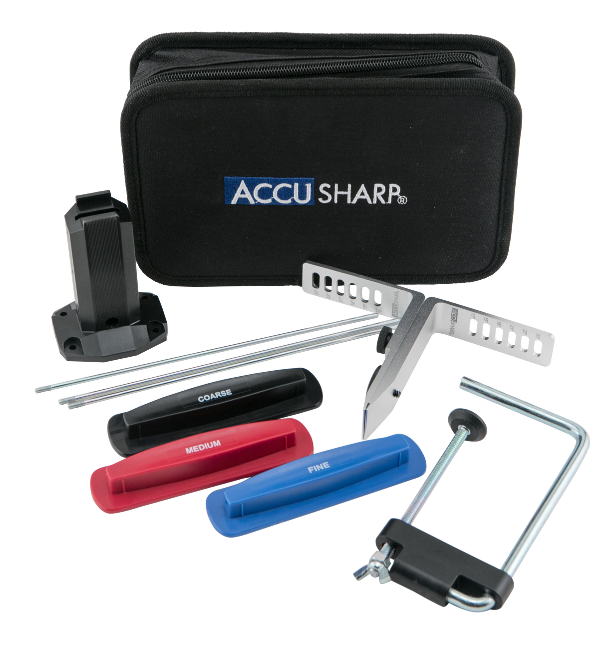 AccuSharp 060C 3-Stone Precision Set Coarse/Medium/Fine Diamond, Alumina, Ceramic Sharpener Multi Color