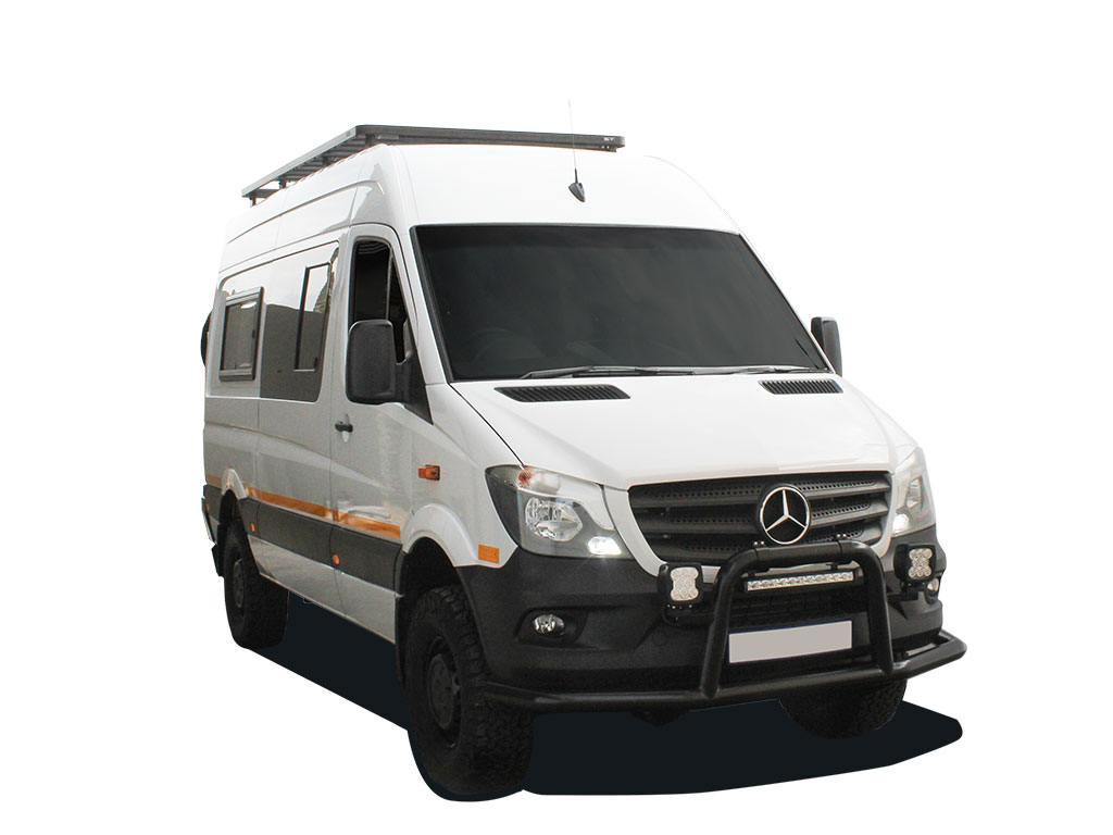 Mercedes Benz Sprinter 144in-170in - L2-L3 - MWB-LWB Wheelbase w-OEM Tracks (2006-Current) Slimline II Roof Rack Kit - Tall