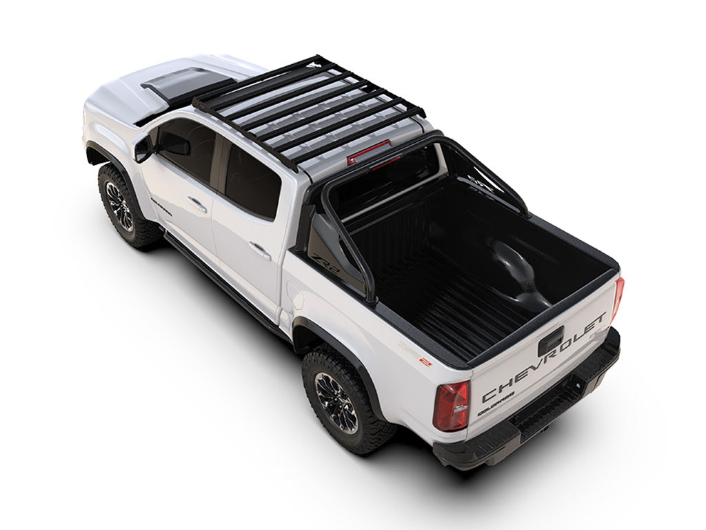 Pickup truck with online roof rack